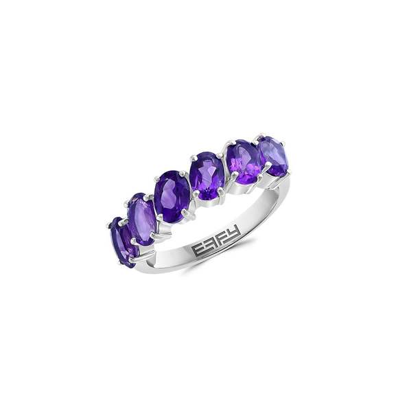 Effy - 925 Sterling Silver Ring With Purple Amethyst - 7